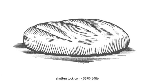 Woodcut Bread Illustration