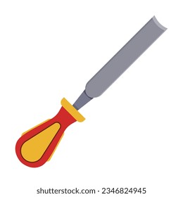 Woodcut equipment on white background. Tool for carpentry and woodcarving cartoon illustration. Woodwork concept