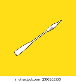 Woodcut Illustration of an Oar Drawing. - Vector