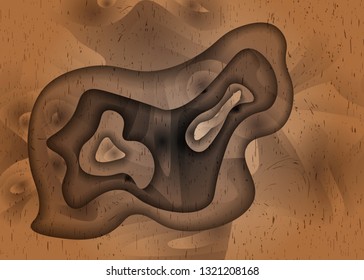 woodcut layers texture. 3D Abstract wood cut background
