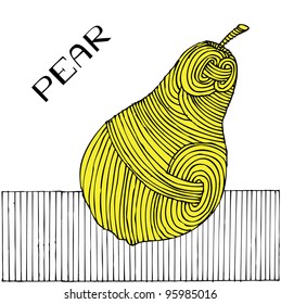 Woodcut Pear