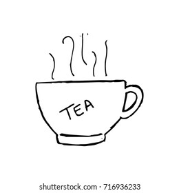 Woodcut style image of cup