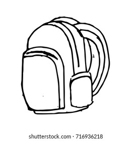 Woodcut style image of schoolbag