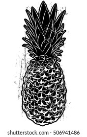 Woodcut Style Pineapple
Vector pineapple with distressed look. 