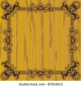 Woodcut vintage frame