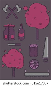 Woodcutter flat set