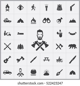 woodcutter icon. camping icons universal set for web and mobile