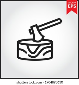 Woodcutter icon design template. Eps 10 vector illustration.