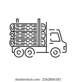 Woodcutter line icon. Crossed chainsaws isolated on white background. Tool woodcutter symbol. Tree Service. Single line draw design vector graphic illustration