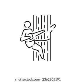 Woodcutter line icon. Log, wood, wooden icon outline style for your web design