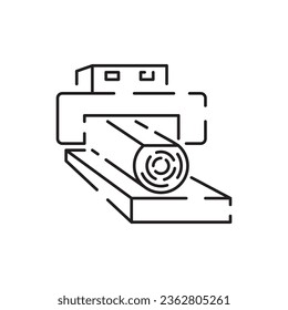 Woodcutter line icon. Log, wood, wooden icon outline style for your web design