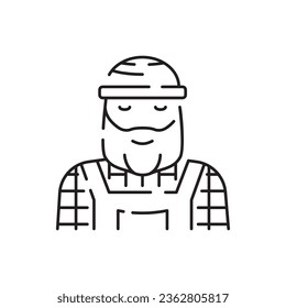 Woodcutter line icon. Log, wood, wooden icon outline style for your web design