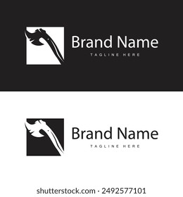 Herramienta de corte de madera hacha logo carpintería diseño simple silueta ilustración Plantilla