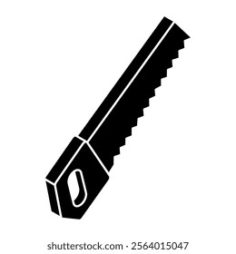 A woodcutting tool icon, vector design of saw