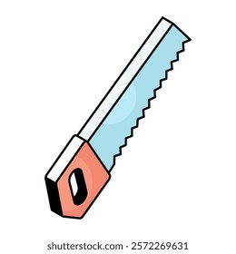 A woodcutting tool icon, vector design of saw