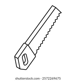 A woodcutting tool icon, vector design of saw