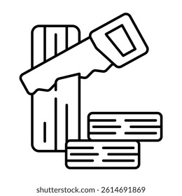 A woodcutting tool icon, vector design of saw
