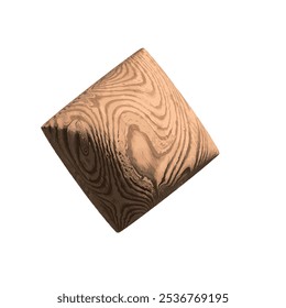 Wooden 3D GEOMETRIC element vector