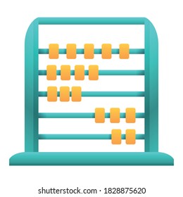 Wooden abacus icon. Cartoon of wooden abacus vector icon for web design isolated on white background