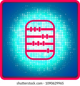 wooden abacus icon stock vector illustration flat design