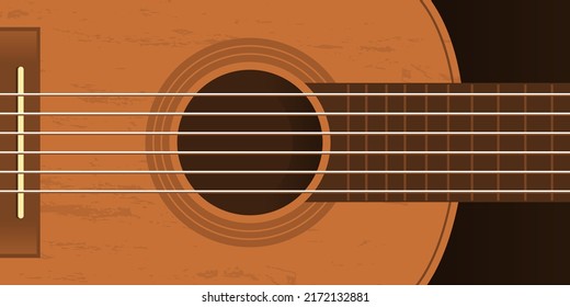 Wooden acoustic guitar template background