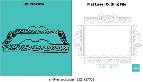 Wooden and Acrylic Tray
This Tray is perfect to use. It can be cut with all 3mm material thicknesses. You can cut this out with wood and acrylic.