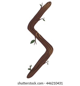 Wooden alphabet with ancient runes. Scandinavian letters in vector