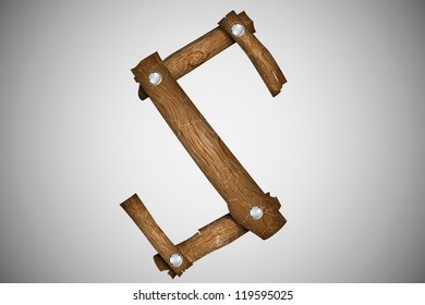 Wooden alphabet letter S