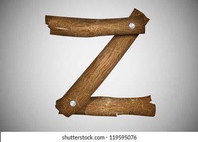 Wooden alphabet letter Z
