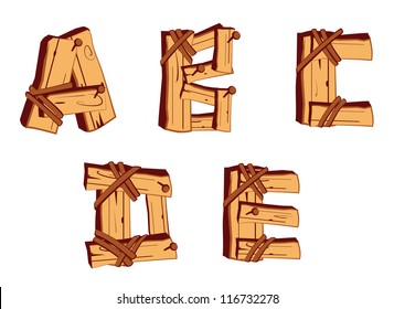 Wooden Alphabet letters