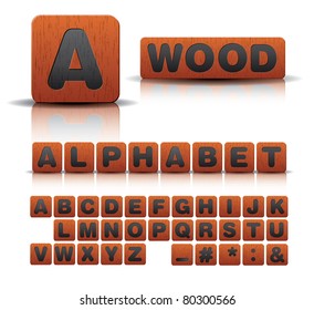 wooden alphabet set