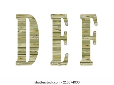  Wooden Alphabet, vector 