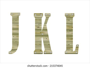  Wooden Alphabet, vector 