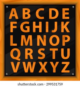 Wooden Alphabet, vector set with all Letters, ready for your Text Message, Title or Logos Design