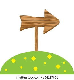 wooden arrow