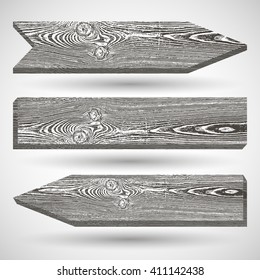 wooden arrow board vector texture for making logos sign road traffic direction blank