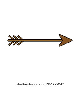 wooden arrow guide label
