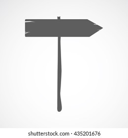 Wooden arrow road sign for showing directions
