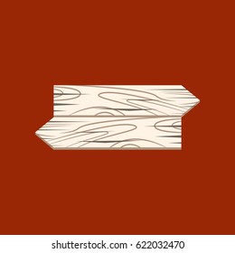 Wooden arrow. Wooden sign arrow icon isolated on white background