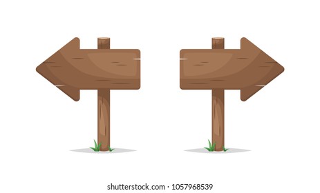 Wooden arrow sign vector