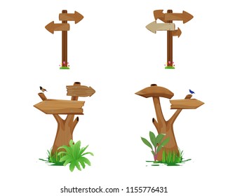 wooden arrow sign  vector design