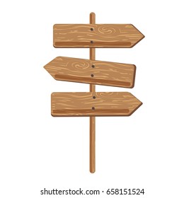Wooden arrow signs