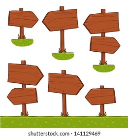 Wooden Arrow Signs Set Stock Vector (Royalty Free) 141129469 | Shutterstock