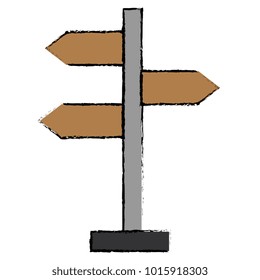 wooden arrows guide label