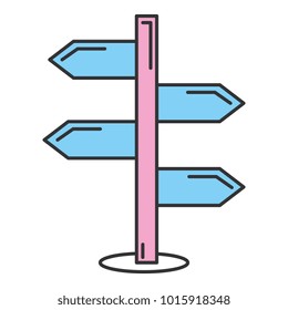 wooden arrows guide label
