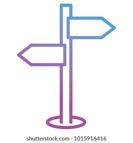 wooden arrows guide label vector illustration design