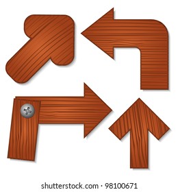 Wooden Arrows, vector eps10 illustration