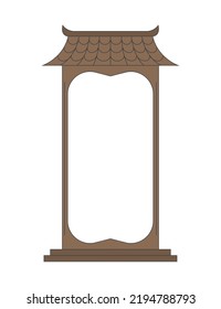 Wooden Asian Arch Frame Icon