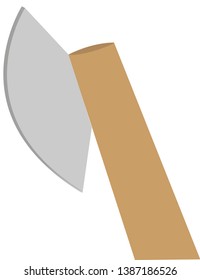 wooden ax for cutting large trees or wood