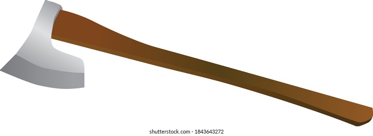 un hacha de madera como herramienta